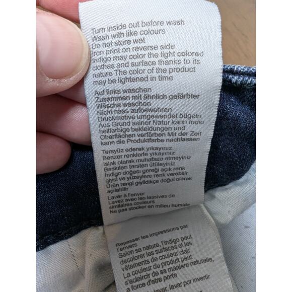 Mavi Jeans Jake Slim Leg Mens 34x32 Blue Dark Wash Distressed - Picture 7 of 9